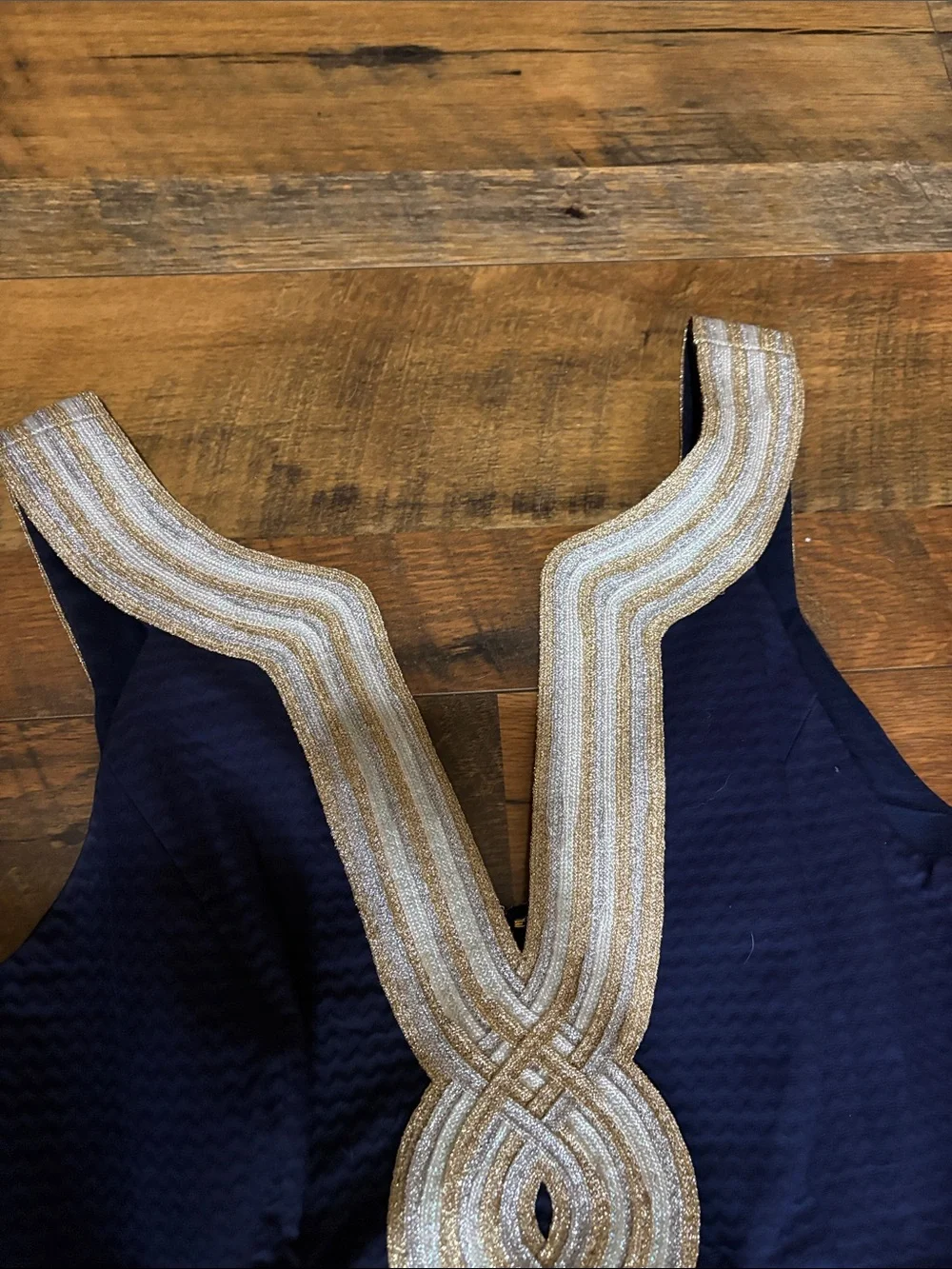 Lilly Pulitzer Valli Navy Blue Embroidered Soutache Shift Dress